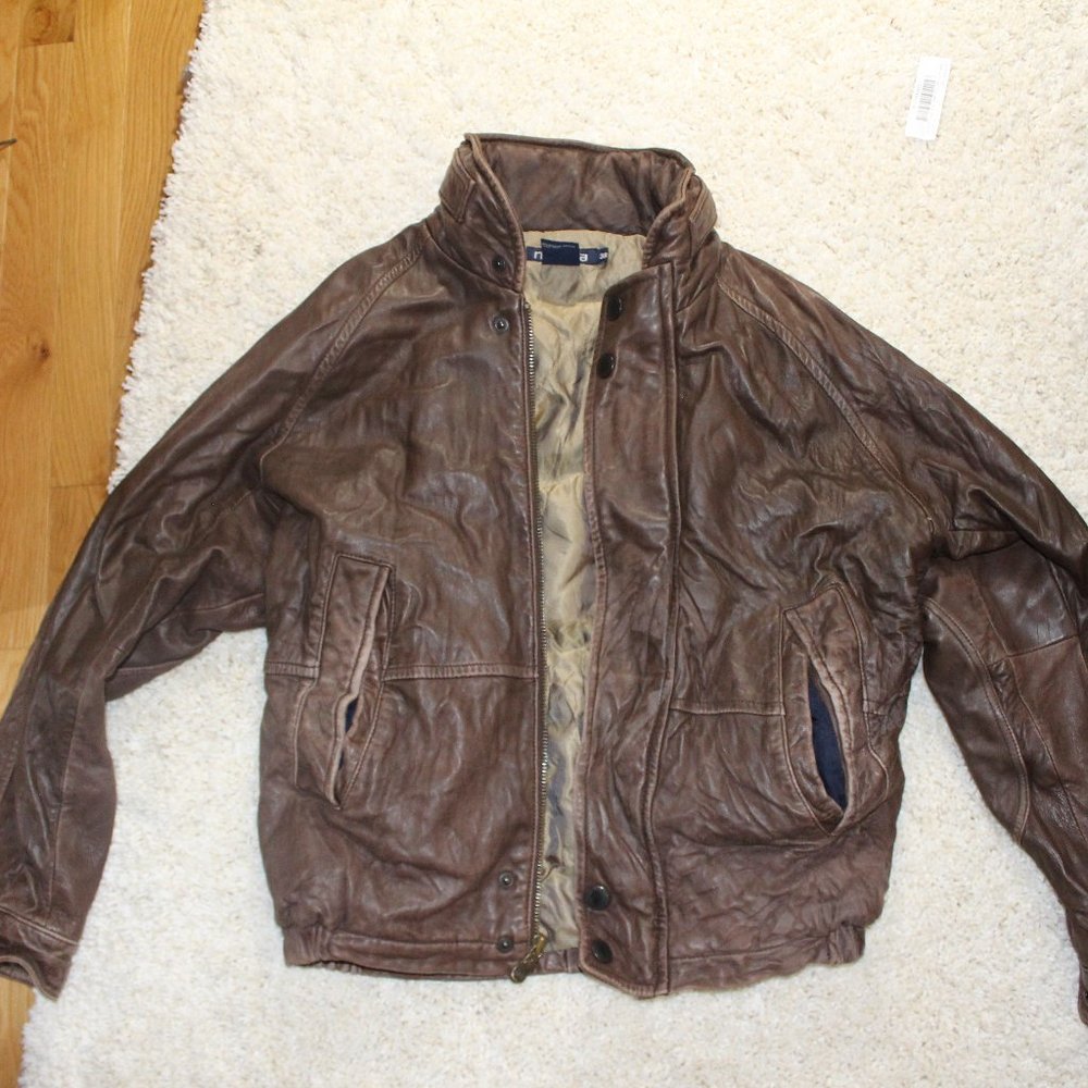 Vintage Nautica Leather Jacket